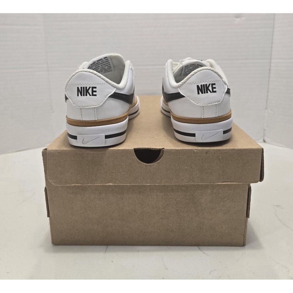 Nike Big Kids Court Legacy Next Nature Shoes White/Black Desert Ochre Size 4Y - Picture 3 of 8